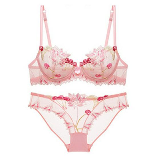 Сексуальный комплект бюстгальтера с кружевом и сборкой для женщин - Летняя коллекция
