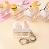 Luminous Optional Fidget Keychain Mini Food Design Squishy Keychain  Backpack Pendant