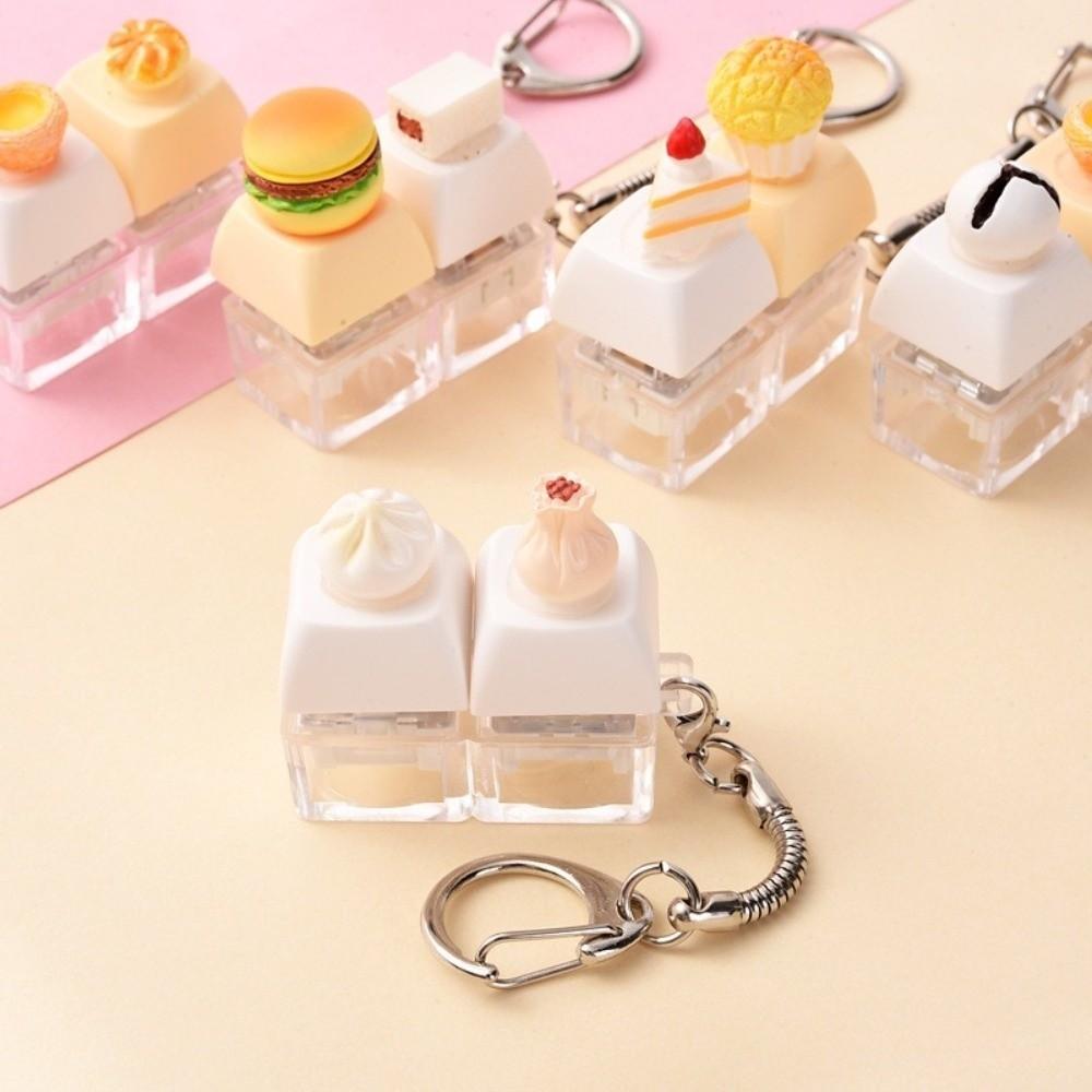 Luminous Optional Fidget Keychain Mini Food Design Squishy Keychain Backpack Pendant