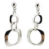 [Q5626] - Silver 'Choregraphie' Earrings Silver (rhodium Plated) - 40x18 Mm