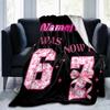 1PC Custom Name Happy Birthday Celebration flannel blanket versatile,all-season throw suitable for the living room,bedroom,camping,travel,and gift