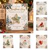 Cute Christmas Decorations for Desk Hug Pocket Card, Mini Festive Greeting Card Adorable Characters Decor with Envelope, Holiday Gift Tag Friends