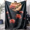 Пледы с пионами Мягкий фланель AC Легкий летний плед для сна Уютный плед для дивана кровати Путешествий Дома