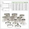 1Pcs 1/4" 3/8" 1/2" 3/4" 1" Pipe Fitting Connector SUS304 Sanitary TriClamp Adapter New Tri Clamp