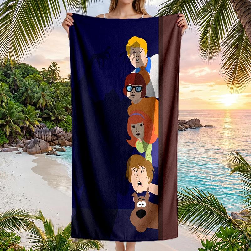Large Beach Towel Quick Dry Absorbent Towel For Beach IndoorScooby-Doo