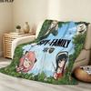 1PC Spy Family Patterned Flannel Blanket Suitable For All Seasons For Home Decor Warmth And Comfort Gifts Holiday Present