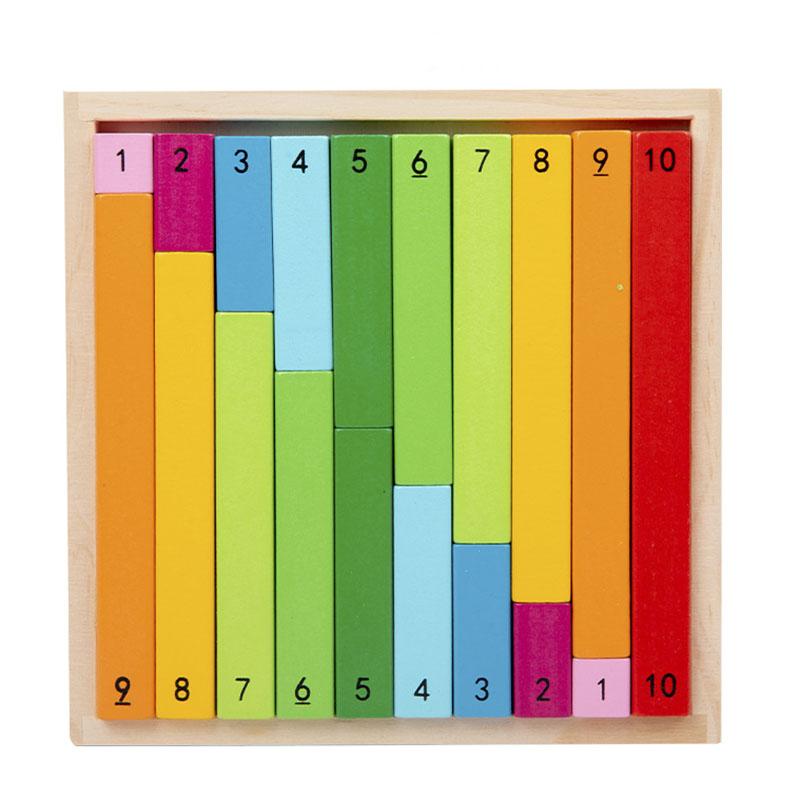Деревянные учебные пособия Монтессори, математические игрушки, цветные дробные палочки, детский сад, раннее образование, обучающие развивающие игрушки для детей