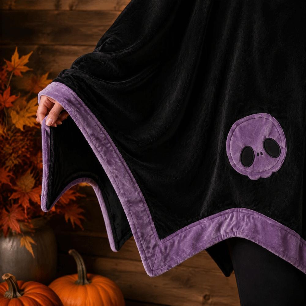 Ultra-Soft Plush Hooded Blanket Warm Cozy Lazy Cape Shawl Blanket Robe Indoor Relaxation