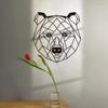 Creative Line Bear Iron Crafts Stylish Indoor and Outdoor Décor, Perfect for Living Room, Hallway, and Outdoor Wall Decoration