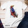 Bass Fishing Fish American Flag Dad Father Fourth Of July Unisex T-shirt
