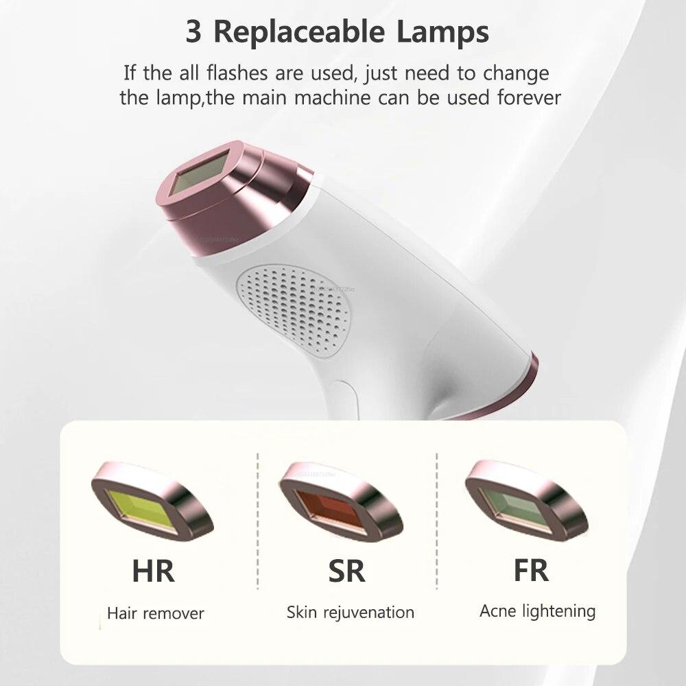Лазерный эпилятор IPL для удаления волос для женщин, рук, ног, бикини, устройства для удаления волос на теле, безболезненное лазерное устройство для удаления волос, 999999 вспышек
