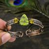 Stichtite Stone Handmade Copper Wire Wrap Cuff Bangle Adjustable T5g50
