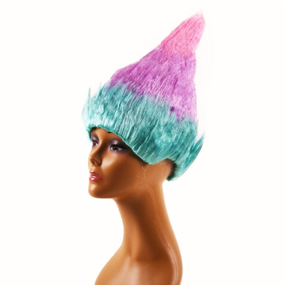 Flame Troll Wig Synthetic Cosplay Party Wig Carnival Halloween Colored Wig Makeup Party