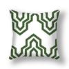 Light Luxury Green Short Plush Sofa Pillow Dark Green Geometric Pattern Pillow Bedside Cushion Cushion Pillow Cover
