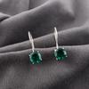 Серьги с зеленым изумрудом, ювелирные изделия, великолепные серебряные серьги ручной работы, ювелирные изделия из стерлингового серебра 925 пробы для свадебного подарка