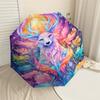 1PC Deer Fantasy Automatic Open/Close Umbrella Compact Folding Umbrella with 8-Rib Shaft lightweight esign, Highquality Fabric1199A