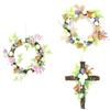 Easter Wreath Artificial Leaves Eggs Indoor Outdoor Home Decoration