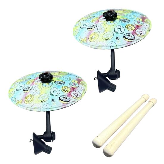 1/2 шт. Мини Автомобильная Тарелка Вентиляционное Отверстие Автомобильная Приборная Панель Символ Барабан Тарелка Крэш с Барабанными Палочками Музыкальный Инструмент Подарок для Любителей Музыки Барабанщиков