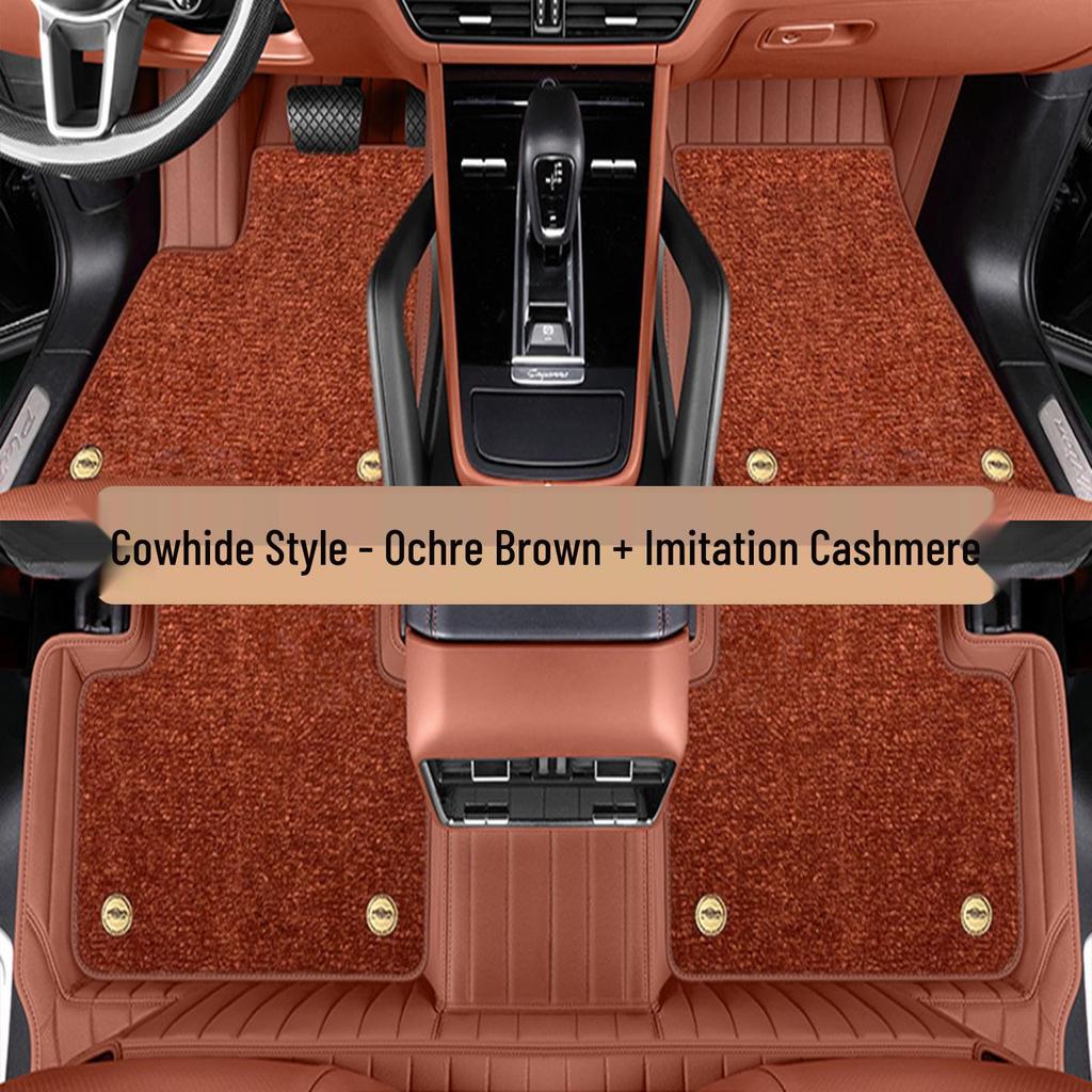 Custom-Fit Double-Layer Cowhide Floor Mats for Jike 001/007/009/X/7X/9X Vehicles