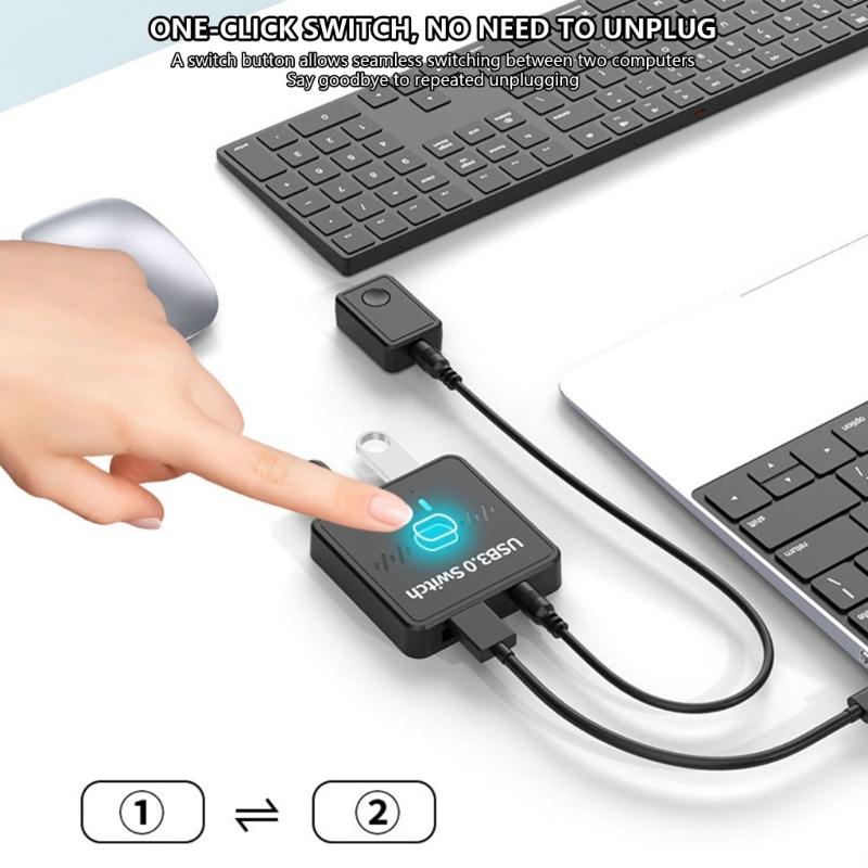 USB3.0 Switcher 2 Computer Sharing Keyboard and Mouse Printer Scanner Webcam 2 in 1 Out/1 in 2 Out USB Switcher Splitter