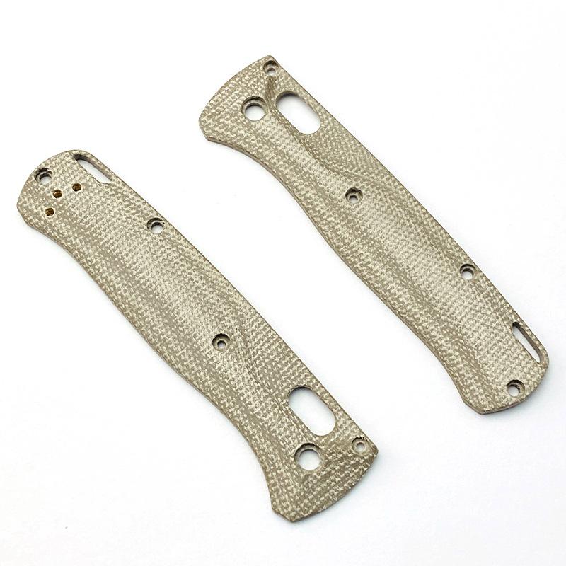 1Pair Micarta Material Folding Knife Handle Patches Scales Grips for Bugout 535 Knives DIY Making Accessory Shank Part