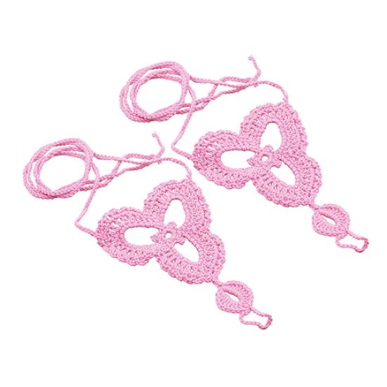 Girl's Barefoot Anklet Crochet Cotton Ankle Chain Sandal Bracelet Foot Jewelry
