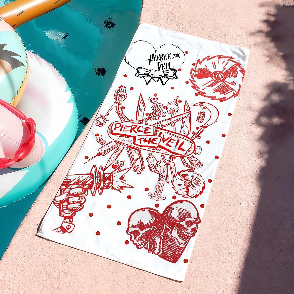 Rock band P-Pierce The V-Veil Towel Drying Bath Towel Applicable To Light Swimming Camping Yoga Beach Out