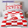 Panserraikos FC Pattern Bedding Set Quilt Cover Pillowcase Home Decor Gift (1 * duvet cover + 2 * pillowcase, without core)