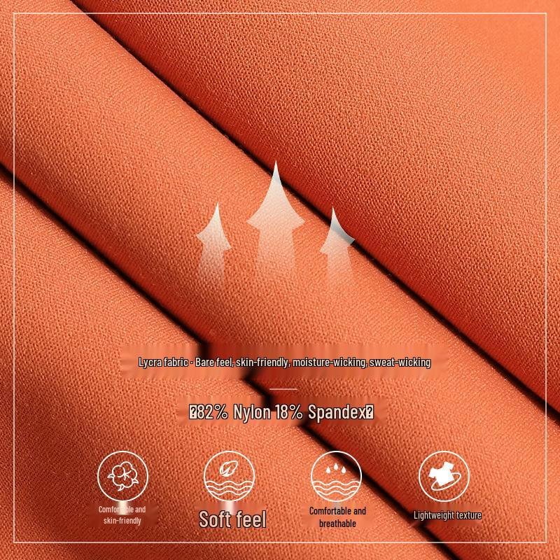 Бежевые леггинсы для йоги из лайкры с высокой талией – Без видимых швов, Подтягивающие ягодицы, Облегающий крой для бега и тренировок