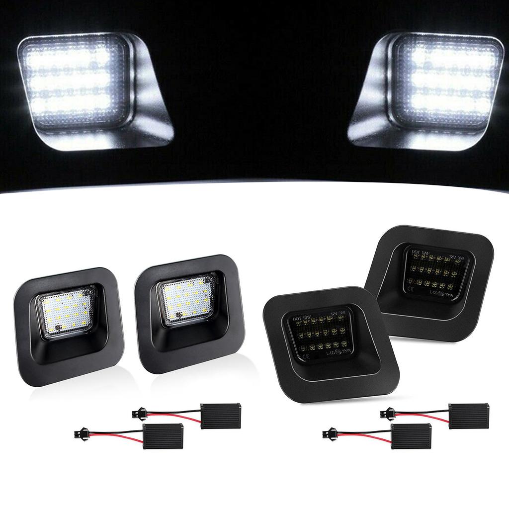 Full LED License Plate Light For Ram1500 2500 3500 Pickup Truck 6500K 20W 12V Smoke Lens Tags Lamp Assembly Replacement