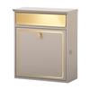 Yamasolo Mailbox for Single Wall-Mounted Entrance, Gold, Black, Greige, A4, Aureole, Item, Greige, 73-441