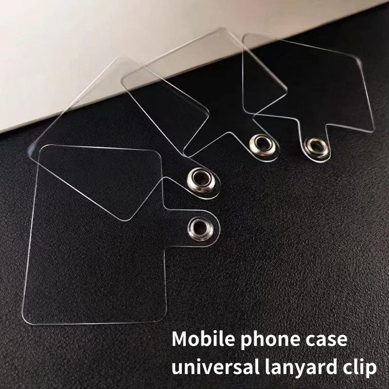 1/3/5/10Pcs Mobile Phone Anti-lost Lanyard Card Gasket Universal Transparent Clip Detachable Phone Hanging Cord Strap Tether Pad
