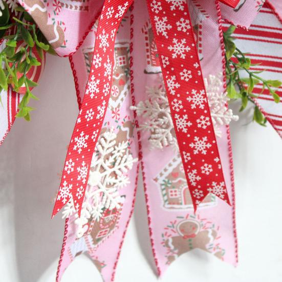 Рождественский венок Праздничное украшение двери Фермерский настенный декор Всепогодный