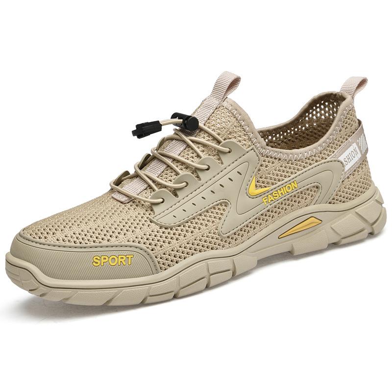 shoes2322 men's shoes fly-woven mesh shoes low-top hollow breathable casual shoes outdoor hiking light transportation