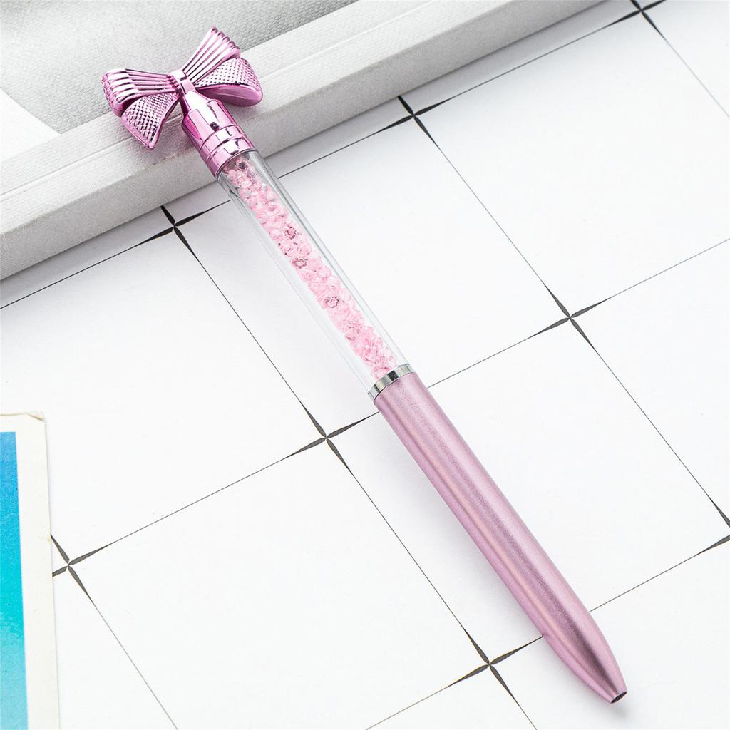 6 шт. шариковая ручка с бантом, хрустальная ручка для подписи, поворотная ручка для подписи, наконечник 1,0 мм, плавно пишущая ручка для бизнеса, подарочная ручка