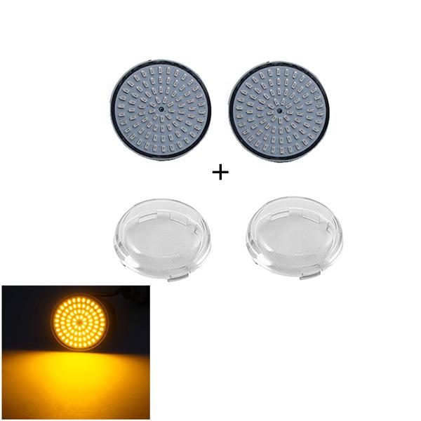 Bullet Turn Signal Indicator Light Lamp 1156 1157 LED Inserts Light for Motorcycle Harley Touring Sportster Glide Dyna FLSTF CVO