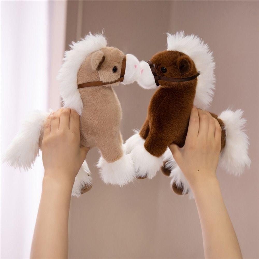 PP Cotton Realistic Horse Plush Toys Soft Horse Mascot Stuffed Animal Year of Horse