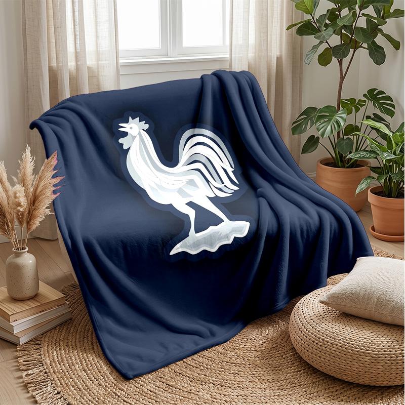 France national football team Theme blanket Soft Flannel Blanket Plush Throw Blanket Cozy Sofa Bed Blanket for Home Decor