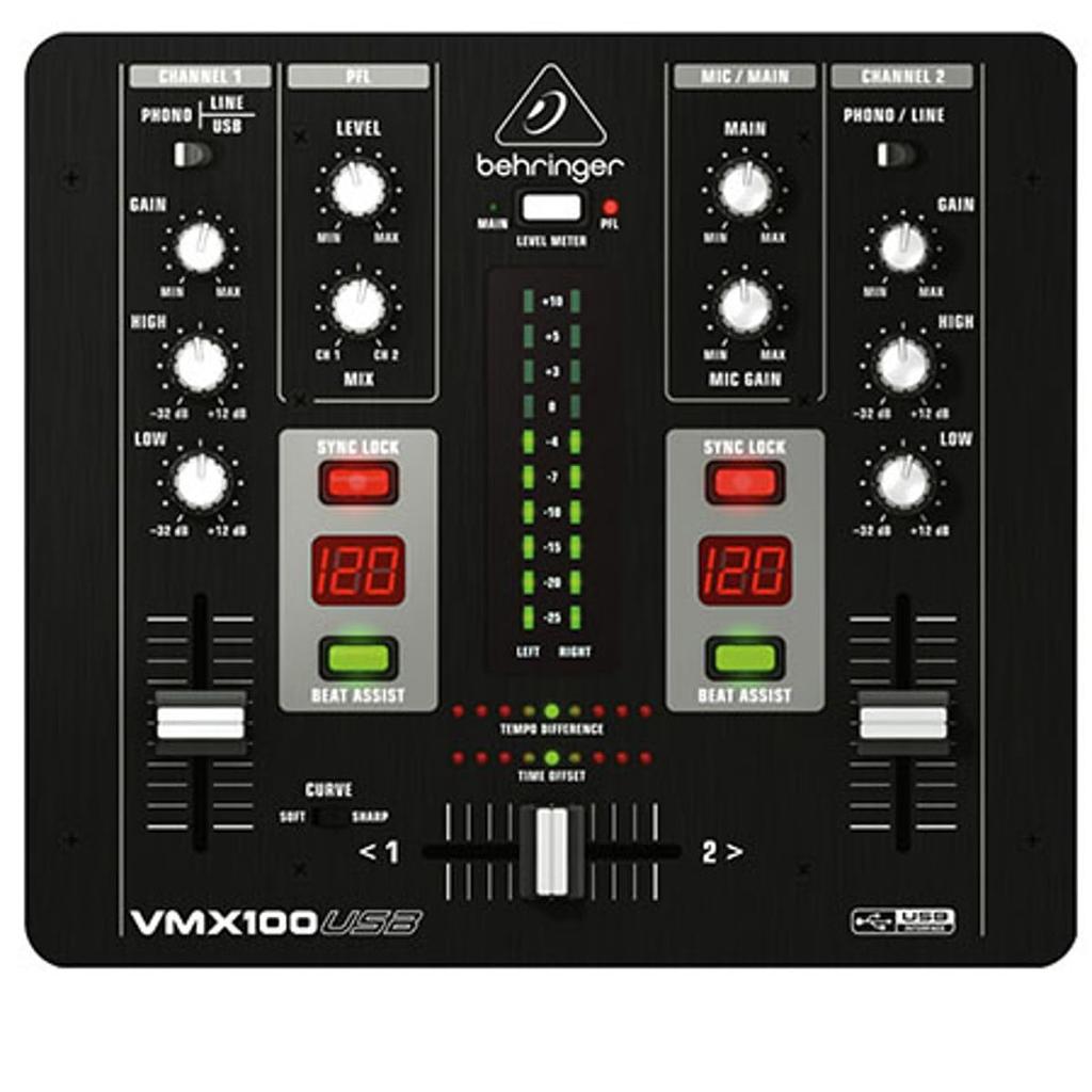 Behringer DJ-микшер 2-канальный интерфейс VMX100USB USB/Аудио