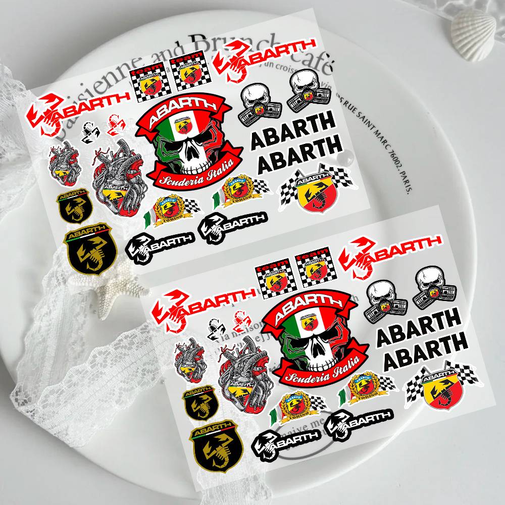 Наклейки Abarth, Водонепроницаемые виниловые наклейки для автомобиля, мотоцикла, ноутбука, стены, Аксессуары для декора тюнинга экстерьера автомобиля