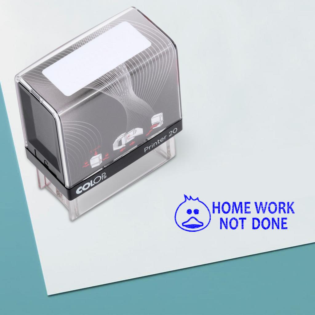 Home Work NOT Done Self Inking Rubber Stamp Custom Colop Office Stationary P20 Mini Stamper
