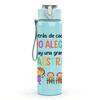 1PC Nino Alegre Maestra Cartoon 750ml Color Plastic Sports Water Bottle Leakproof Flip Straw Lid Suitable for Sports Office Home Use