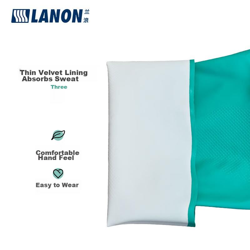 Nitrile Protective Gloves, Wear-Resistant, Acid And Alkali Resistant, Oil-Proof, Waterproof, Anti-Static, Size L