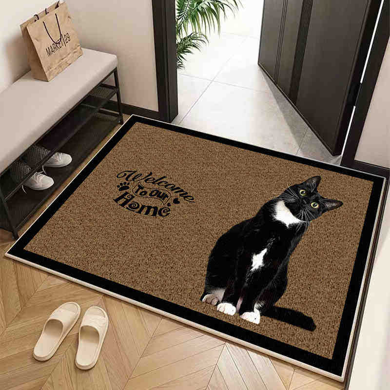 Домашний коврик в американском стиле для входной двери, скребущий грязь и почву, грязеотталкивающий, коврик из хрустального бархата, бытовой коврик, за которым легко ухаживать