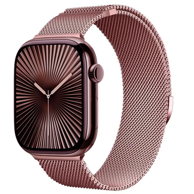 Ремешок для Apple watch Band 10 46MM 44mm 45mm 41mm 49mm 42mm 40mm 45mm браслет Milanese Loop для iwatch series 9 7 8 4 5 6 SE Ultra2