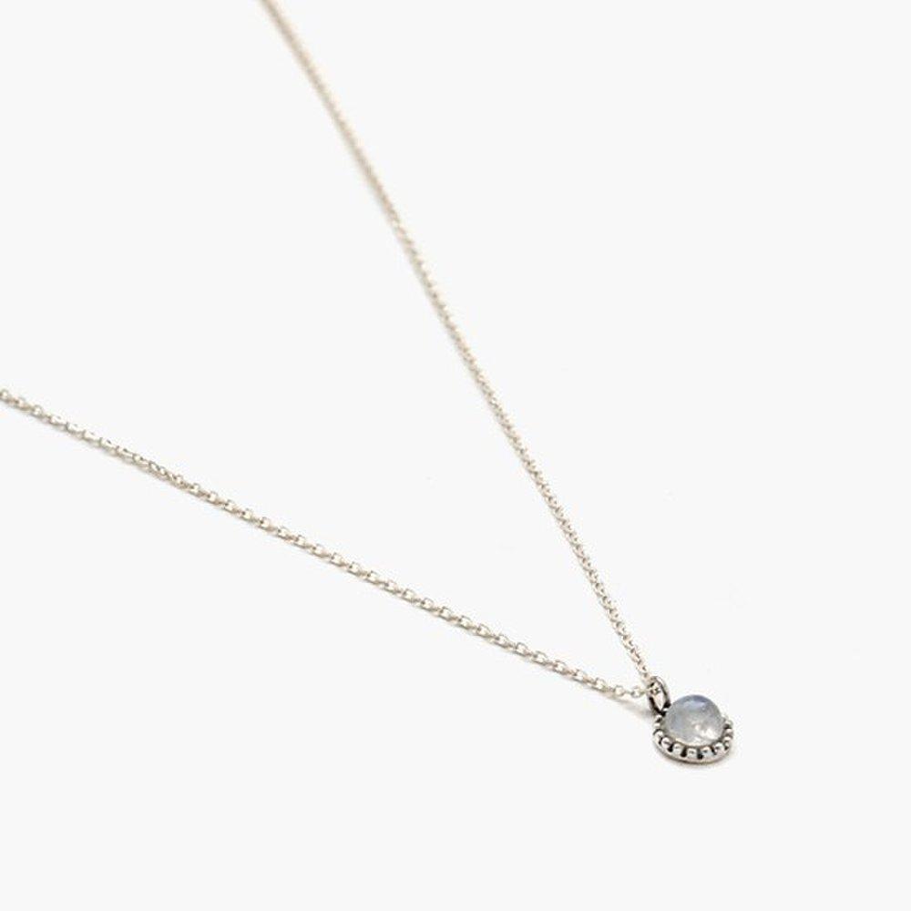 J.Lauren 91N0710 June Birthstone Moonstone Silver Necklace