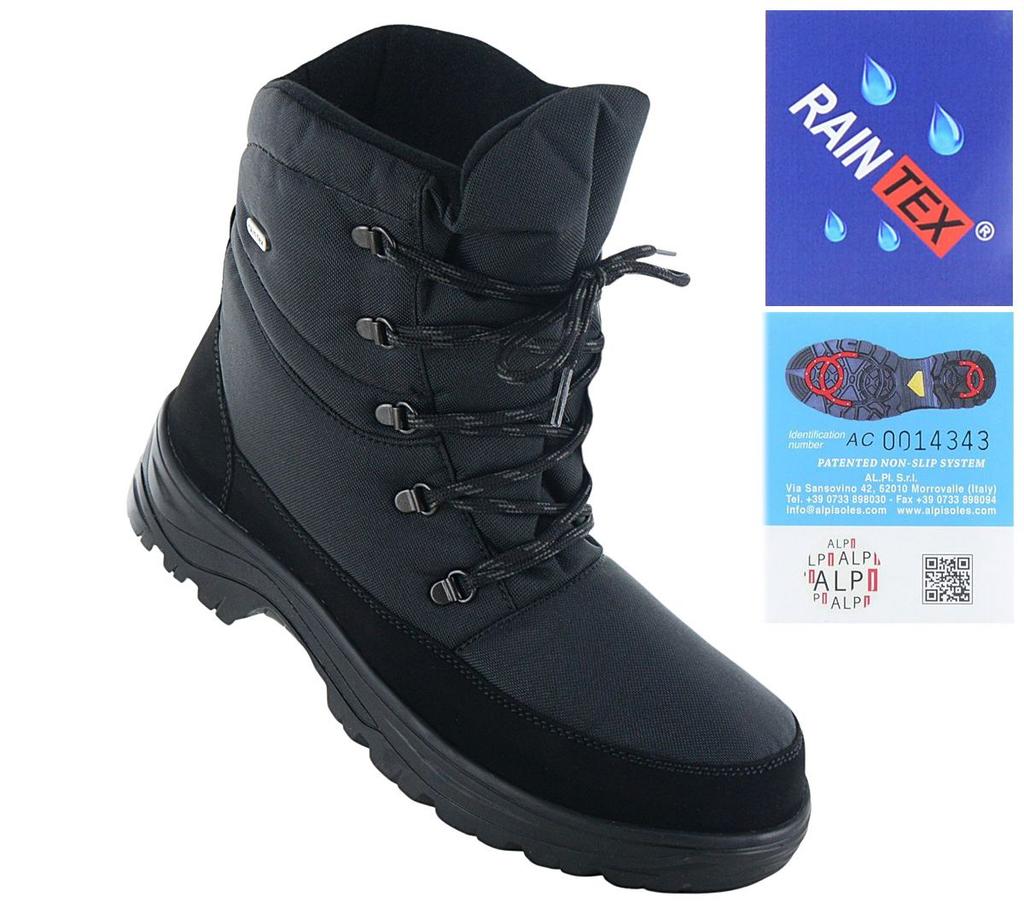 Lackner Kitzbühel Sven TX - мужские зимние ботинки с интегрированными шипами 7930 черные ОРИГИНАЛ