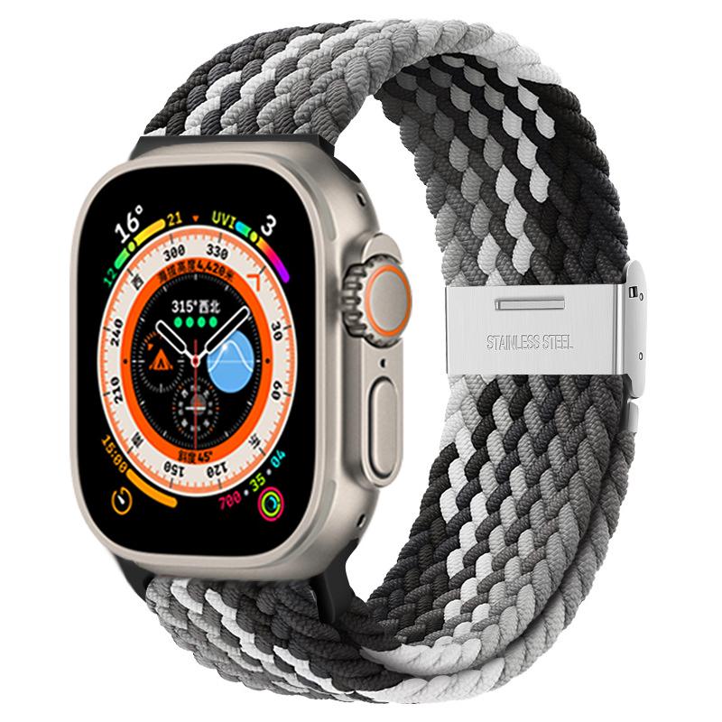 Ремешок для Apple Watch Ultra Band 49 мм, 45 мм, 44 мм, 40 мм, 41 мм, 42 мм, 40, 45 мм, плетеный браслет Correa соло-петли серии 8, 7, 3, 5, se 6, 4