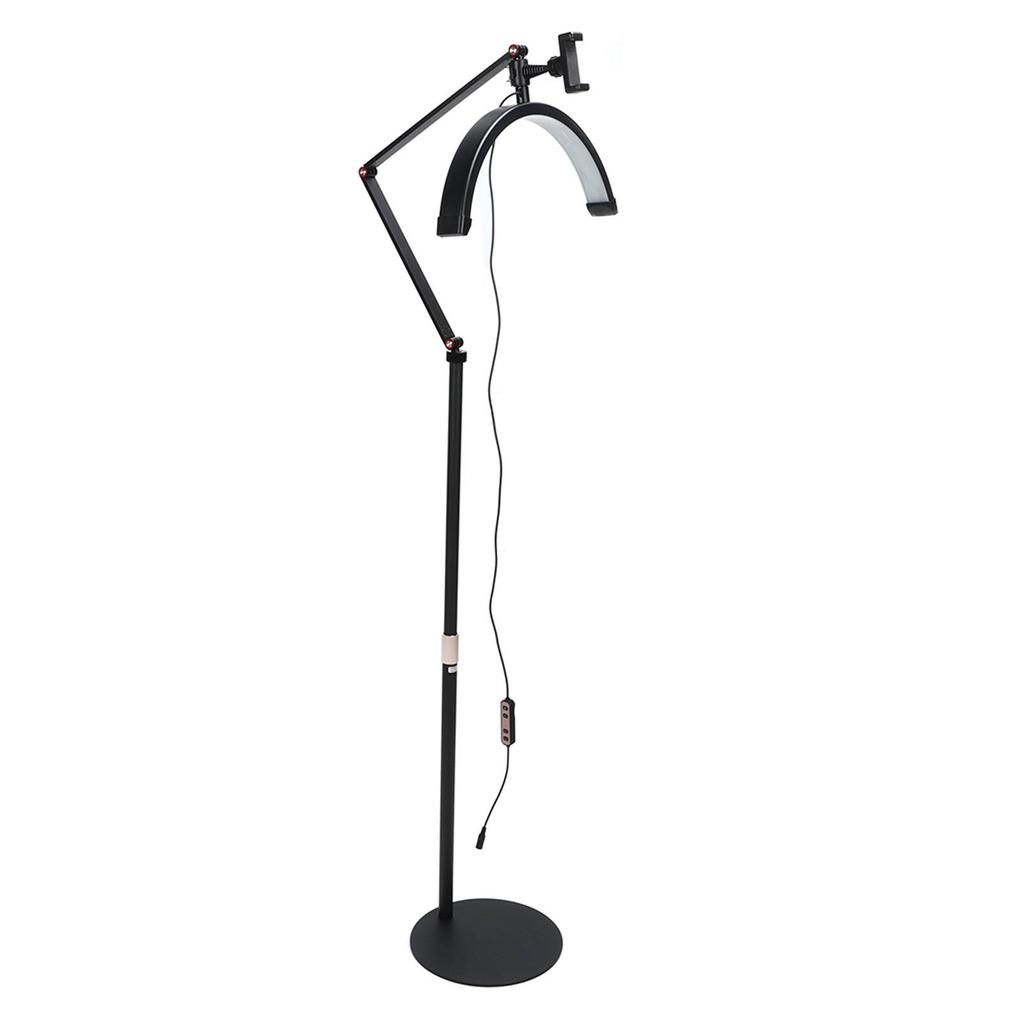 16-дюймовый напольный светильник в форме полумесяца со светодиодной подсветкой, съемная U-образная лампа для татуажа бровей для салона красоты