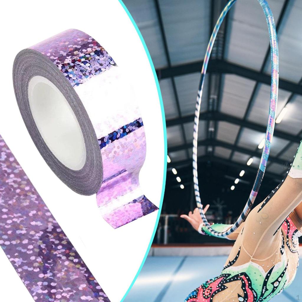 Декоративная лента для гимнастического обруча 0,59 дюйма x 5 м / 16,4 фута Легкое нанесение Толстая 1,5 см x М